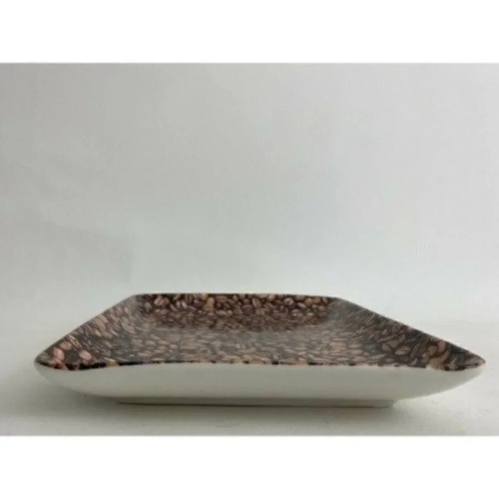 Starbucks Espresso Serving Trinket Plate Coffee Beans 9” X 7” 2007 Collectible